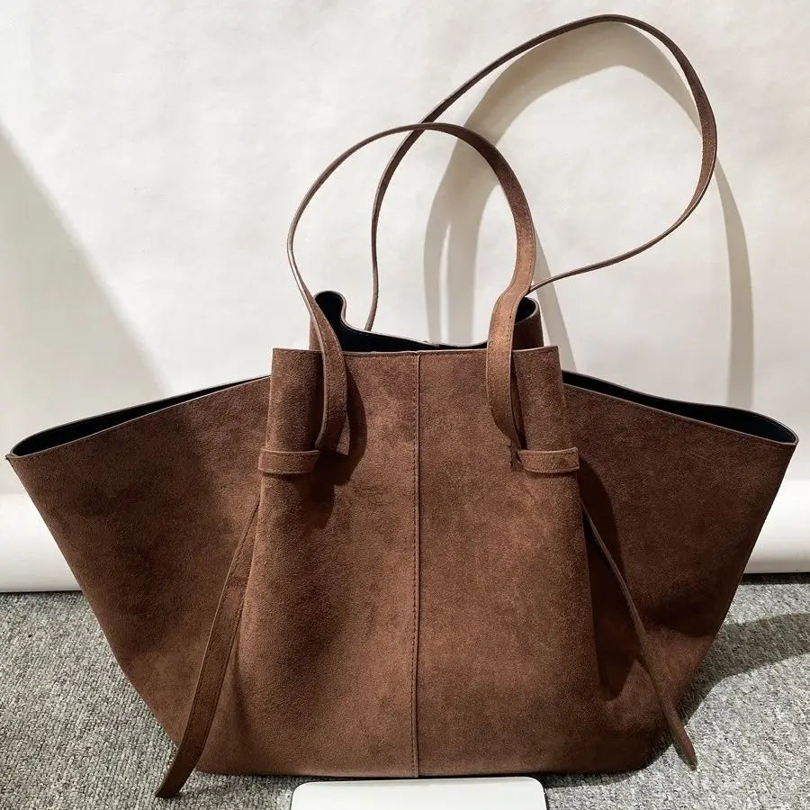 Sac à main effet daim Le Velours, grande contenance – L'Essentiel